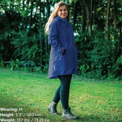Womens Adjustable Rain Jackets | Nebula Blue