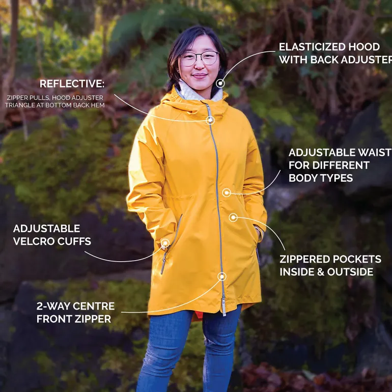 Womens Adjustable Rain Jackets | Nebula Blue