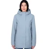 Women's Fleece Lined Rain Jacket | Dusty Blue