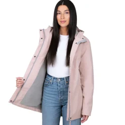 Women's Fleece Lined Rain Jacket | Light Pink