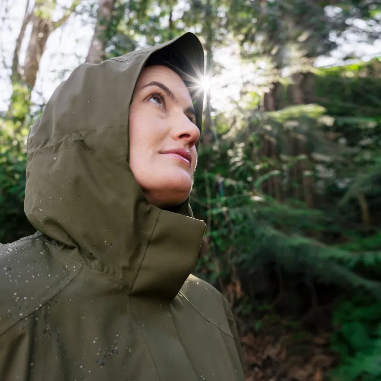 Women's Waterproof Rain Jackets | Moss Green