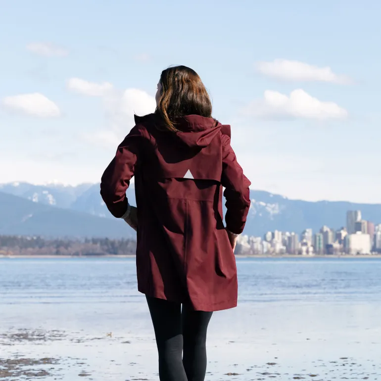 Women's Waterproof Rain Jackets | Burgundy